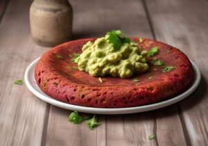 Ragi Beetroot Chilla with Guacamole