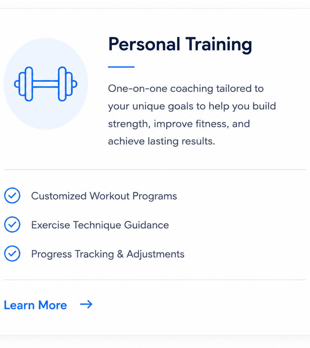 services personal training